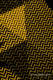 Écharpe, jacquard (96% coton, 4% fil métallisé) - SWALLOWS BLACK GOLD - taille L (grade B) #babywearing