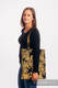 Shopping bag made of wrap fabric (96% cotton, 4% metallised yarn) - SWALLOWS BLACK GOLD #babywearing