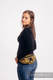 Waist Bag made of woven fabric, (96% cotton, 4% metallised yarn) - SWALLOWS BLACK GOLD #babywearing