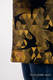Einkaufstasche, hergestellt aus gewebtem Stoff (96 % Baumwolle, 4% metallisiertes Garn) - SWALLOWS BLACK GOLD #babywearing