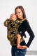LennyGo Mochila ergonómica, talla Toddler, jacquard 96% algodón, 4% hilo metalizado - SWALLOWS BLACK GOLD #babywearing