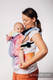 LennyGo Ergonomic Carrier, Baby Size, jacquard weave 100% cotton - SWALLOWS RAINBOW LIGHT #babywearing