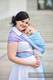Żakardowa chusta do noszenia dzieci, bawełna - Eklipsa Turkus z Różem - rozmiar S #babywearing