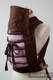 MEI-TAI carrier Toddler, broken-twill weave - 100% cotton - with hood,Chestnut with Lavender Garden #babywearing