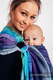 Sling, jacquard (100 % coton) - avec épaule sans plis - BUBO OWLS - DUSK - standard 1.8m #babywearing