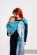 Ringsling, Jacquard Weave, with gathered shoulder (51% cotton, 30% merino wool, 10% silk, 5% cashmere, 4% metallised yarn) - SYMPHONY - ICY - long 2.1m (grade B) #babywearing