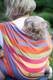 Zumba Orange broken twill weave fabric, 100% cotton, width 140 cm, weight 220 g/m² #babywearing