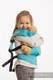 Nosidełko dla lalek z tkaniny chustowej, (96% bawełna, 4% przędza metalizowana) - MIGOCZĄCE GWIAZDY - PERSEIDY #babywearing