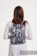 Mochila portaobjetos hecha de tejido de fular (100% algodón) - TIME (with skull) - talla estándar 32cmx43cm #babywearing