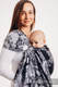 Żakardowa chusta kółkowa do noszenia dzieci, bawełna - Czas (z czaszką) - long 2.1m #babywearing
