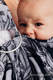 Żakardowa chusta kółkowa do noszenia dzieci, bawełna, ramię bez zakładek - Czas (z czaszką) - standard 1.8m #babywearing