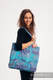 Sac à bandoulière en retailles d’écharpes (100 % coton) - PRISM - BLUE RAY - taille standard 37 cm x 37 cm #babywearing
