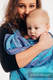 Baby Wrap, Jacquard Weave (100% cotton) - PRISM - BLUE RAY - size XS #babywearing