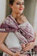 Baby Wrap, Jacquard Weave (60% cotton, 40% Merino wool) - GALLEONS BURGUNDY & CREAM - size XS #babywearing