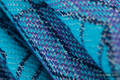 Tragetuch, Jacquardwebung (100% Baumwolle) - PRISM - BLUE RAY - Größe M #babywearing