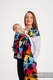 Żakardowa chusta kółkowa do noszenia dzieci, bawełna, ramię bez zakładek - LOVKA TĘCZOWA DARK - long 2.1m #babywearing