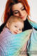 Żakardowa chusta kółkowa do noszenia dzieci, bawełna - PAWI OGON - BAŃKA MYDLANA - long 2.1m #babywearing