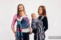 Baby Wrap, Jacquard Weave (65% cotton, 35% bamboo) - PEACOCK'S TAIL - DREAMSPACE - size L #babywearing