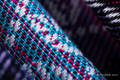 Fular, tejido jacquard (65% algodón, 35% viscosa de bambú) - PEACOCK'S TAIL - DREAMSPACE - talla S #babywearing