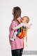 Nosidło Klamrowe ONBUAHIMO z tkaniny skośno-krzyżowej (100% bawełna), rozmiar Toddler - POMARAŃCZOWA ZUMBA #babywearing