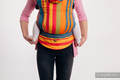 Nosidełko Ergonomiczne LennyGo z tkaniny skośnokrzyżowej 100% bawełna , rozmiar Baby - POMARAŃCZOWA ZUMBA #babywearing