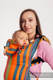 LennyGo Mochila ergonómica, talla bebé, sarga cruzada 100% algodón - ZUMBA ORANGE #babywearing