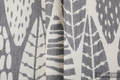 Écharpe, jacquard (85% coton, 15% bambou charcoal) - SKETCHES OF NATURE - PURE - no dyes - taille XL #babywearing