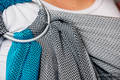 Bandolera de anillas Línea Básica, tejido espiga (100% algodón) - con plegado simple - LITTLE HERRINGBONE SODALITE - standard 1.8m  #babywearing