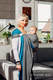 Sling de la gamme de base, d’écharpes (100 % coton) - avec épaule sans plis - LITTLE HERRINGBONE SODALITE - standard 1.8m #babywearing