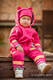 Kombinezon Polarowy - rozmiar 62 - różowy z Waniliową Koronką #babywearing