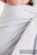 Żakardowa chusta kółkowa do noszenia dzieci, bawełna - PAWI OGON - BLANCO - long 2.1m #babywearing