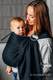 Sling de la gamme de base, d’écharpes (100 % coton) - avec épaule sans plis - LITTLE HERRINGBONE EBONY BLACK - long 2.1m  #babywearing