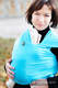 Chusta do noszenia dzieci, elastyczna - Lazur - rozmiar standardowy 5.0 m #babywearing