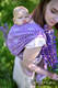 Fascia portabebè, tessitura Jacquard (100% lino) - LOTUS - PURPLE - taglia S #babywearing