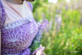 Fular, tejido jacquard (100% lino) - LOTUS - PURPLE - talla XS #babywearing