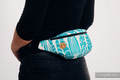 Marsupio portaoggetti Waist Bag in tessuto di fascia (100% cotone) - SKETCHES OF NATURE - SEA GREEN #babywearing