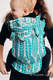 LennyGo Mochila ergonómica, talla bebé, jacquard 100% algodón - SKETCHES OF NATURE - SEA GREEN #babywearing