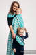 Sling, jacquard (100% coton) - avec épaule sans plis - SKETCHES OF NATURE - SEA GREEN - long 2.1m  #babywearing