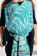 Baby Wrap, Jacquard Weave (100% cotton) - SKETCHES OF NATURE - SEA GREEN - size XS #babywearing