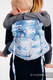 Nosidło Klamrowe ONBUHIMO z tkaniny żakardowej (100% bawełna), rozmiar Toddler - FISH'KA WIELKI BŁĘKIT REWERS   #babywearing