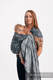 RingSling, Jacquardwebung (100% Leinen,) Raffung an den Ringen - LOTUS - BLACK  - long 2.1m #babywearing