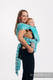 Porte-bébé LennyHybrid Half Buclke, taille standard, jacquard, 100% coton - SKETCHES OF NATURE - SEA GREEN #babywearing