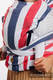 Porte-bébé LennyHybrid Half Buclke, taille standard, sergé brisé, (40 % bambou + 60 % coton) - MARINA #babywearing