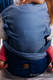 Nosidełko  LennyHybrid Half Buckle, splot jodełkowy, 100% bawełna , rozmiar standard - MAŁA JODEŁKA OMBRE NIEBIESKI #babywearing