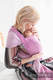 Tragetuch für Kinder mit niedrigem Geburtsgewicht, Fischgrätmuster (100% Baumwolle) - LITTLE HERRINGBONE LILA - Größe L #babywearing