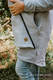 Asymetryczna Bluza - Szary Melanż z Pawi Ogon Fantazja - rozmiar XL #babywearing