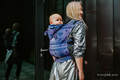 Mochila ergonómica LennyGo, talla bebé, jacquard (65% algodón, 25% lino, 10% seda tusor) - SPACE LACE #babywearing