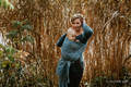 Baby Wrap, Jacquard Weave (59% cotton, 28% Merino wool, 9% silk, 4% cashmere) - WILD SOUL - LIBERTY - size XS #babywearing