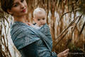 Baby Wrap, Jacquard Weave (59% cotton, 28% Merino wool, 9% silk, 4% cashmere) - WILD SOUL - LIBERTY - size L #babywearing