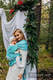 Mochila LennyHybrid Half Buckle, talla estándar, tejido jaqurad (96% algodó, 4% Metalizado) - WOODLAND - FROST #babywearing